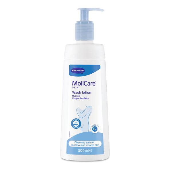 MoliCare®安加適沐浴露可用於全身清潔，幫助維持肌膚的天然屏障，針對老年肌膚研發的全面潔膚系列，舒緩和強化成分，達致均衡舒適肌膚。含有泛醇和杏仁油，滋潤肌膚 酸鹼值pH5.5，可消除異味。