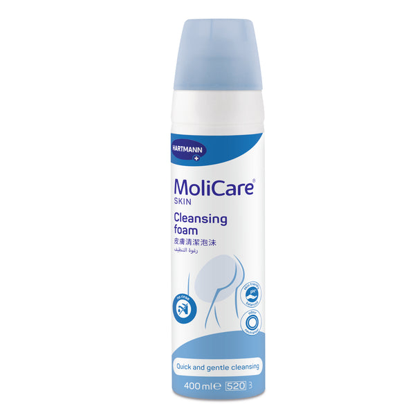 MoliCare® 安加適皮膚清潔泡沫含有肌酸，可維持皮膚自身的保護機制。安加適皮膚清潔泡pH值中性，能中和氣味。經皮膚專家驗證。無需過水，方便省時，迅速清潔，減少皮膚壓力。