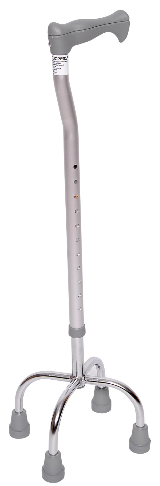 美國Sunrise Medical 四腳拐杖比一般拐杖優勝,更能協助用家走立時保持平衡、穩定。手柄中央為槍管形設計,與掌心形狀恰到好處;柄身瘦長,能迎合手指位置,方便用家抓握。杖身末端為四腳設計,防止滑倒,可調節高度。最大承重量: 127公斤。