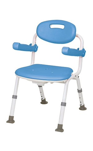 日本TacaoF 摺疊式沐浴椅(有背及扶手)符合一般浴室使用,適用於洗澡時難以保持姿勢的人士、站立或坐著時感到辛苦的人,安全牢固,特設背靠及扶手,舒適靠倚。日本TacaoF 摺疊式沐浴椅(有背及扶手)可輕鬆摺疊,空間狹小也能擺放,便於儲藏,椅側設有細小的置物空間,坐著也能觸及,置物空間可安裝至左或右側。坐椅經防菌加工,時刻保持衛生清潔。