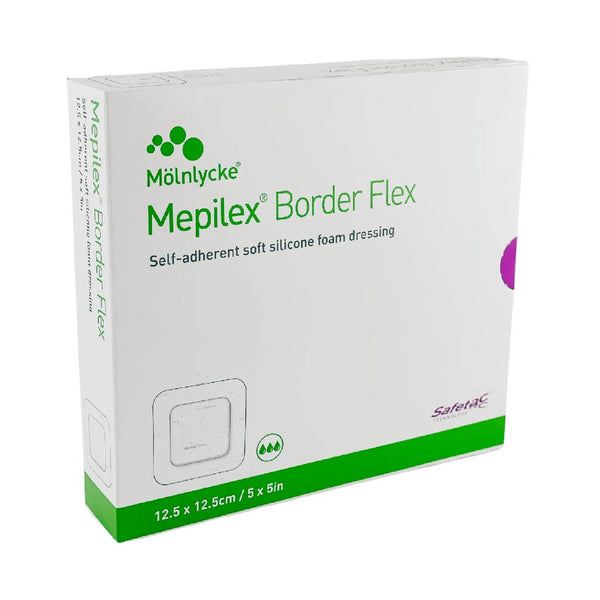 Molnlycke Mepilex® Border FLEX 有邊型泡沫敷料貼 (12.5 x 12.5厘米) (5片/盒)