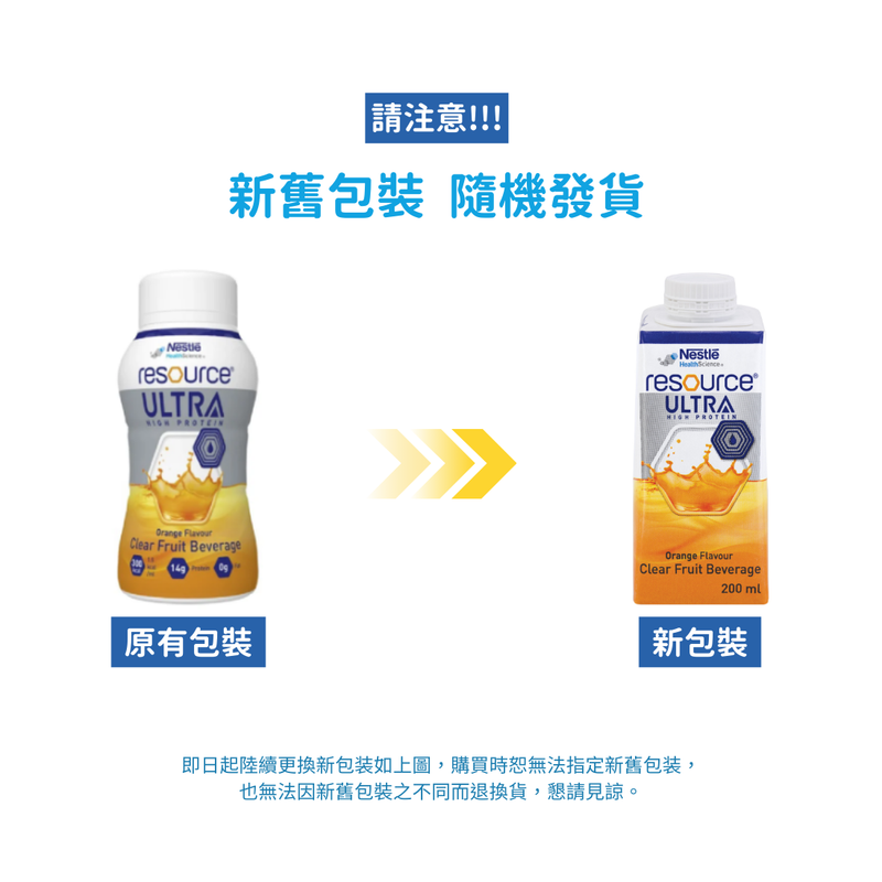 雀巢力源素®果萃高蛋白果味營養補充品 (香橙味/蘋果味) (4支)