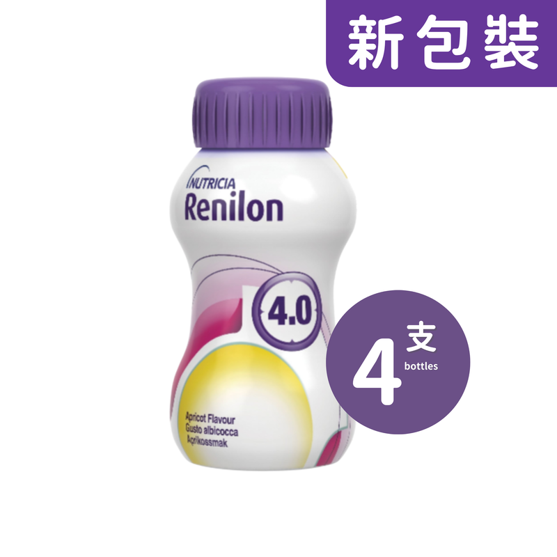 Nutricia Renilon 腎宜康 4.0 腎病人士專用營養補充品 (杏脯味) (4支)