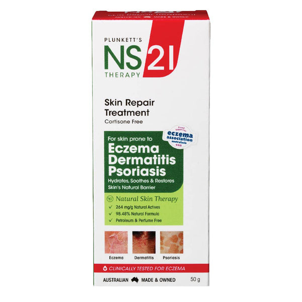 Nutri-Synergy NS-21循環再生加護膏為針對濕疹、牛皮癬、敏感等問題皮膚而設，可促進細胞更新、再生，同時有深層滋潤及修護功效，令肌膚重獲光滑。可修復問題、燒傷或受創皮膚至自然健康的狀態，21天內令皮膚回復最佳狀態。Nutri-Synergy NS-21循環再生加護膏結合25個天然活性成分，含酵母多醣β-葡聚醣，以激活皮膚的免疫系統，並幫助皮膚癒合過程是天然的細胞激活劑，修護劑。
