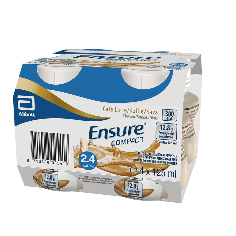 [試飲優惠] 雅培Ensure® Compact 加營素 2.4 高能量高蛋白濃縮即飲裝 (4支)(雲呢拿味/拿鐡咖啡味)
