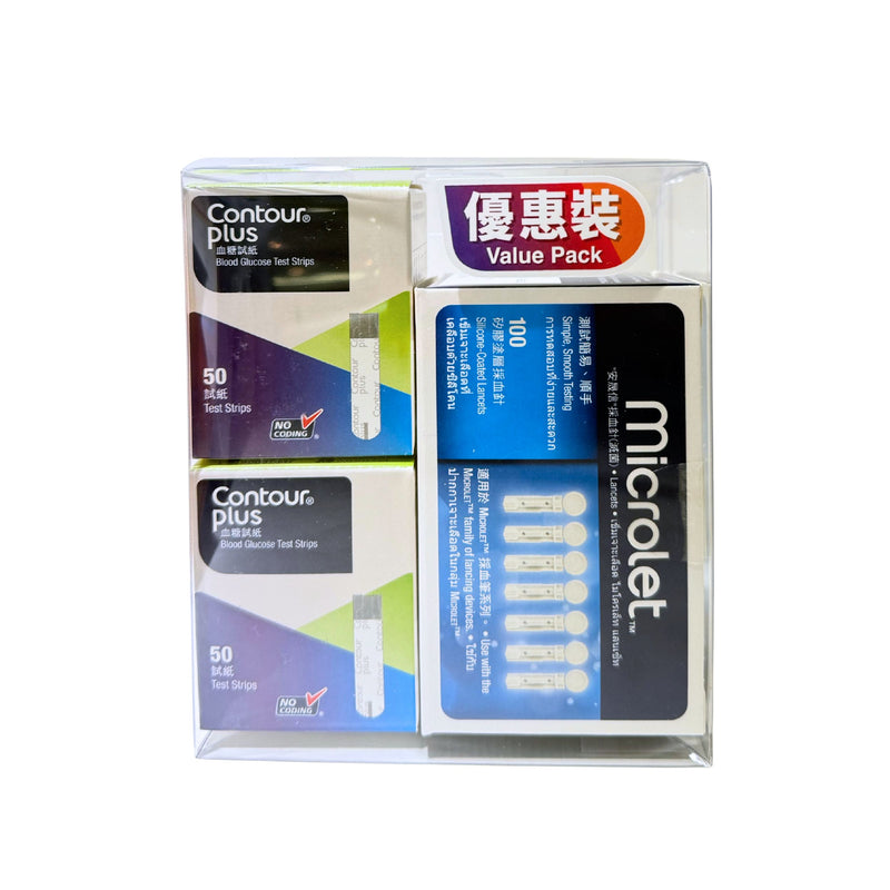 [優惠套裝] Contour Plus 血糖測試紙 [預訂貨品]