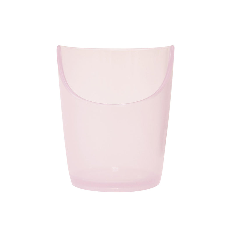 日本okabe柔軟弧口杯-淺藍色-粉紅色  日本OKABE柔軟弧口杯可以令使用者毋須抬頭也可飲用飲料。容量為70cc，物料為軟質聚丙烯樹脂。