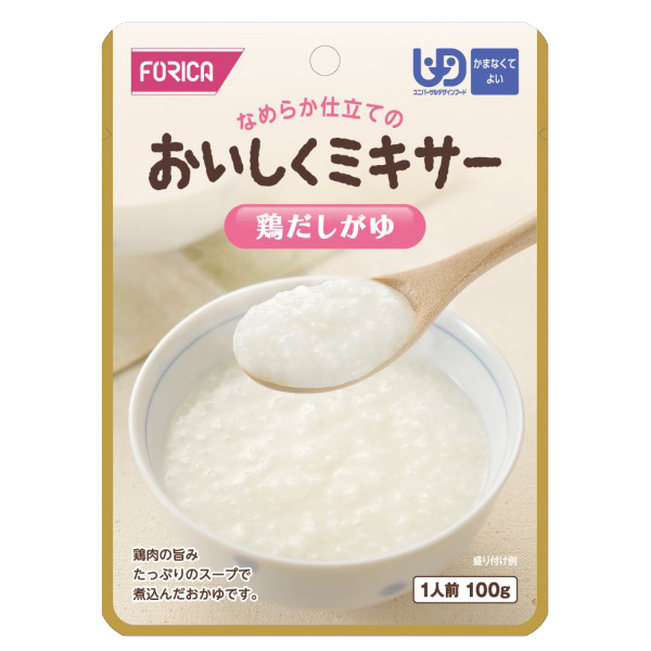 日本厚利加 Forica 即食雞肉米粥是即食軟餐，即開即食，方便食用 幼細顆粒感，毋須咀嚼，容易吞嚥，可作為正餐或小食，口感幼細，容易進食。毋封開封，整個包裝袋浸熱水暖食，又或撕開包裝袋後，以微波爐加熱20秒，味道更佳。注意︰在購買任何軟餐及吞嚥輔助產品前，應先詢問熟知吞嚥困難的專業人士作全面評估。