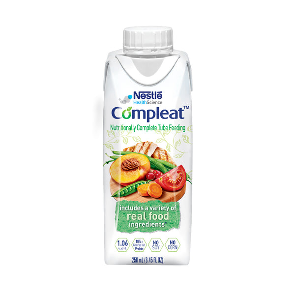 雀巢-compleat-天源素營養湯-單支-禮盒裝  雀巢Compleat天源素營養湯採用天然優質食材，如雞肉、香桃、蕃茄、朝蘿蔔、豌豆、紅莓汁製成，容易消化吸收，可作口服營養補充品或管飼配方。天源素營養湯可用於多款食譜之中，是送禮補身之選。天源素營養湯適合長期或短期管飼、偏好選擇含天然食材配方、腸胃容易不適人士及乳糖不耐受人士飲用