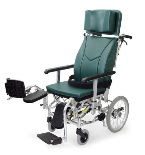 日本Kawamura KXL 高背躺仰型輪椅，具座面調節功能，可在保持姿勢不變的情況下，調節整體角度，有效防止臀部向前移位。調節整體角度可分散臀部壓力，轉移至背部。具靠背調節功能，可保持座面角度不變，單獨調校靠背角度。增加靠背角度，可有效改善駝背者的座姿，提高視線。
